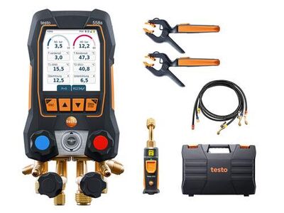 TESTO 558S SMART Slimme digitale manifold met draadloze vacuüm- en tang-temperatuurvoelers A2L A3